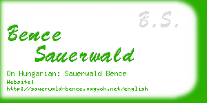 bence sauerwald business card